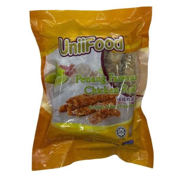 UNIIFOOD PENANG CHICKEN ROLL 10PCS Uno Frozen Foods Sdn Bhd