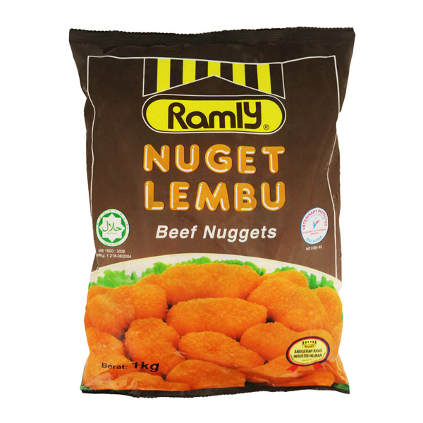 RAMLY BEEF NUGGET 1KG Uno Frozen Foods Sdn Bhd