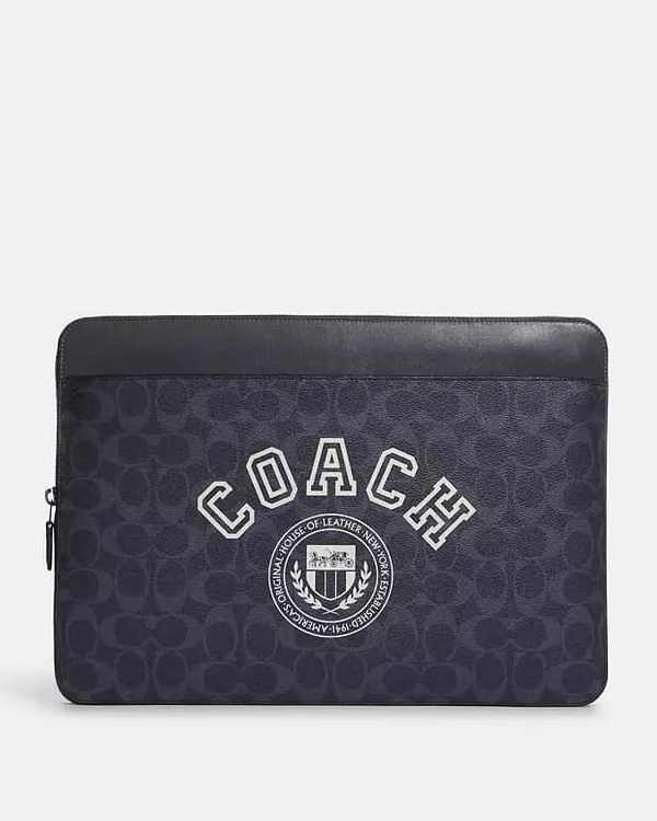 COACH Laptop Case In Signature Canvas With Varsity Motif - U Studio ...