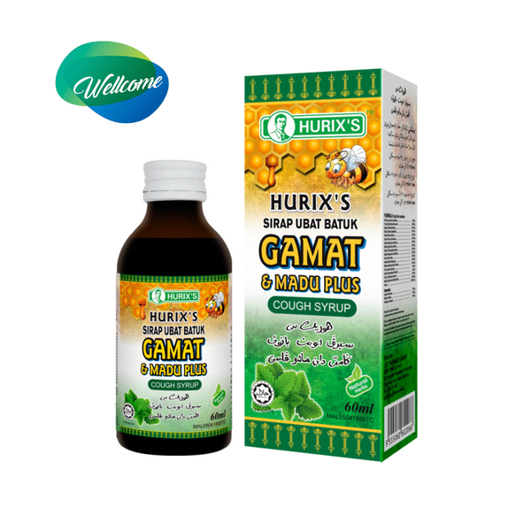 Hurix's Ubat Batuk Gamat Plus Madu - 60ml - Wellcome Pharmacy