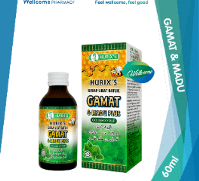 Hurix's Ubat Batuk Gamat Plus Madu - 60ml - Wellcome Pharmacy