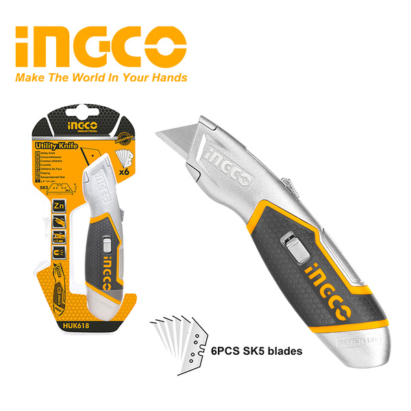 HUK618 Ingco Utility Knife Winland Electronics And Electrical Center