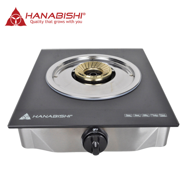 GGS100 Hanabishi Gas Stove Single Burner Glass Top Winland