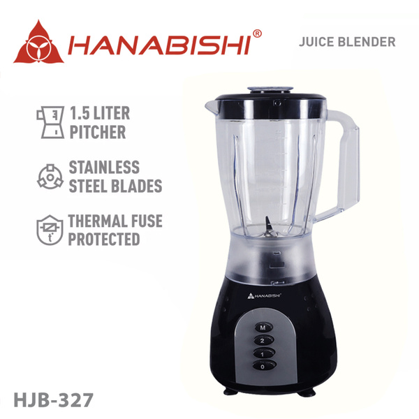 HJB327 Hanabishi Juice Blender 1.5L 2 Plastic Jar 2 speeds control w
