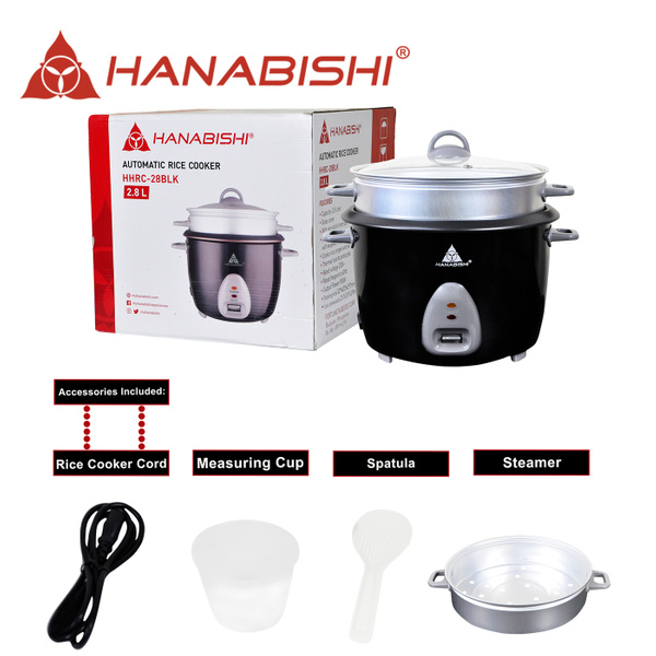 HHRC18BLK Hanabishi Rice Cooker 10Cups Black Winland Electronics
